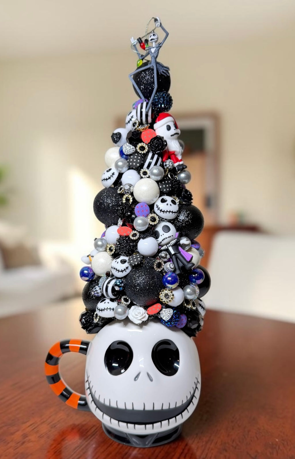 The Jack Tree – Handmade Halloween Tree | Jack Skellington Inspired Decor | Nightmare Before Christmas Style | Gothic Halloween Centerpiece