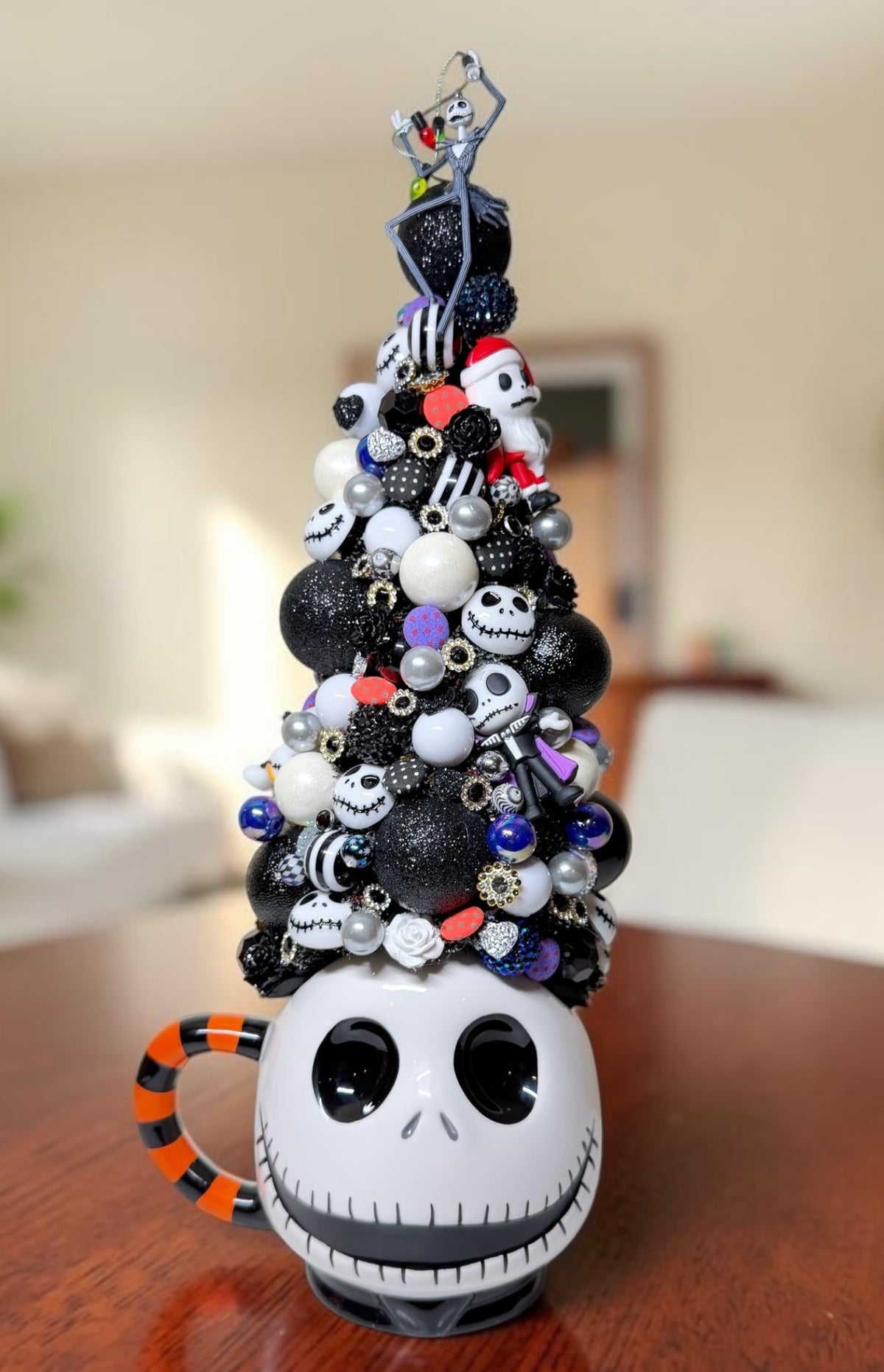 The Jack Tree – Handmade Halloween Tree | Jack Skellington Inspired Decor | Nightmare Before Christmas Style | Gothic Halloween Centerpiece
