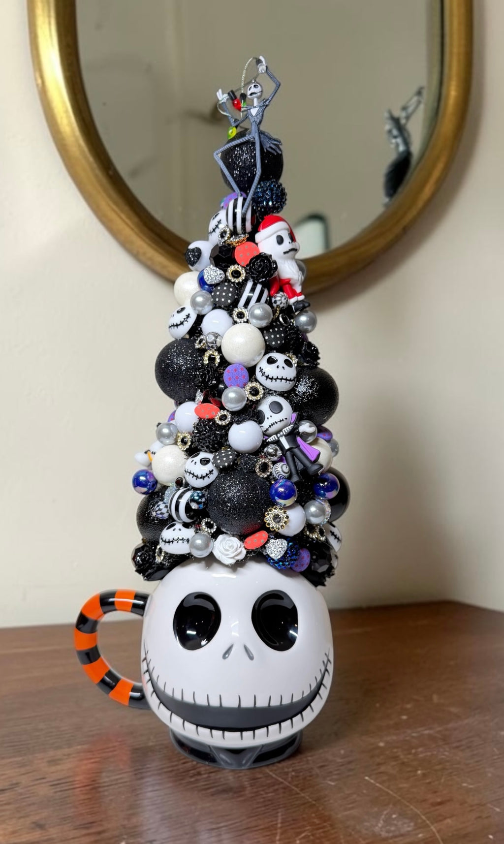 The Jack Tree – Handmade Halloween Tree | Jack Skellington Inspired Decor | Nightmare Before Christmas Style | Gothic Halloween Centerpiece