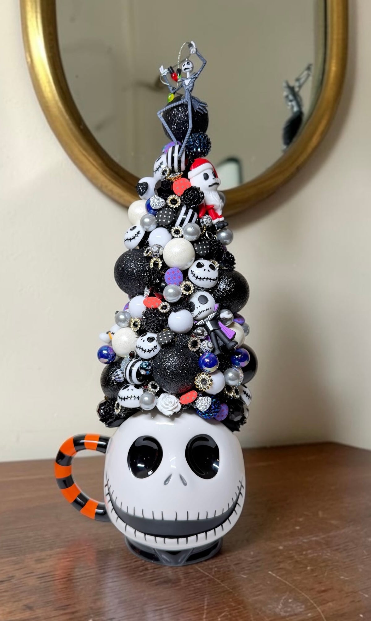 The Jack Tree – Handmade Halloween Tree | Jack Skellington Inspired Decor | Nightmare Before Christmas Style | Gothic Halloween Centerpiece