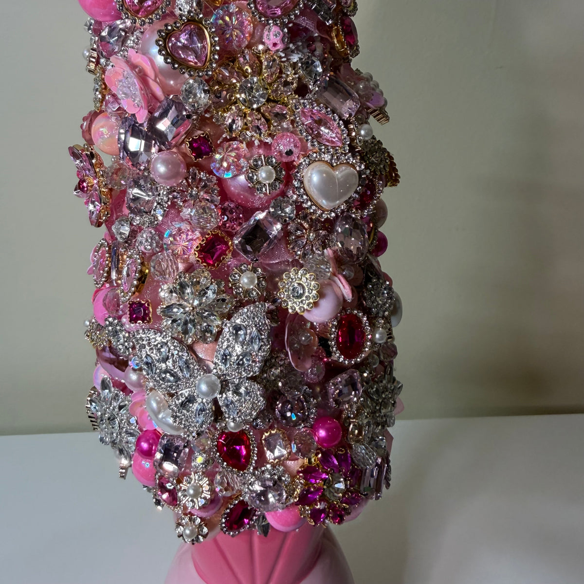 Pretty in Pink Princess Bejeweled Tabletop Tree