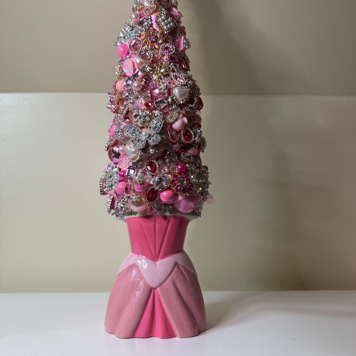 Pretty in Pink Princess Bejeweled Tabletop Tree